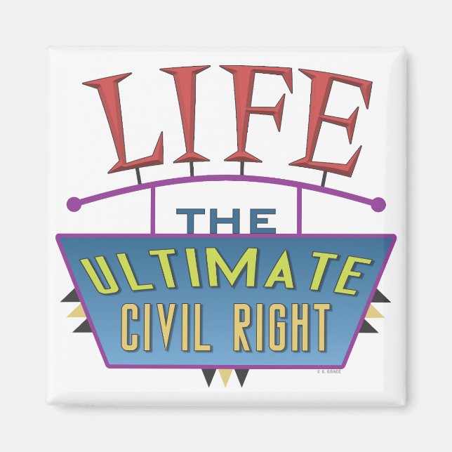 Small magnet to promote life. (Front)