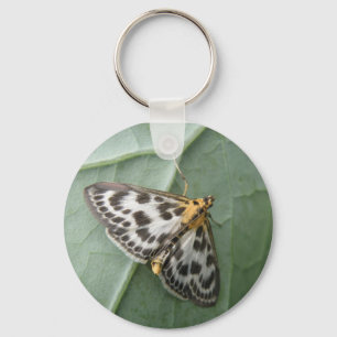 Small Magpie Moth Keychain