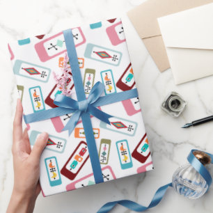Small MCM Pickle forks Wrapping Paper