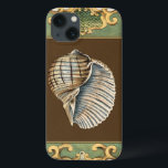 Small Mermaid's Shells iPhone 13 Case<br><div class="desc">Charikilia Zarris is a talented artist know for her ocean artwork. Her images are peaceful and calm relaxing you with every picture. Get this nautical piece of artwork with a Conch Shell being the centre of it all,  bordered with decorative and a beautiful floral pattern.</div>