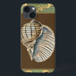 Small Mermaid's Shells iPhone 13 Case<br><div class="desc">Charikilia Zarris is a talented artist know for her ocean artwork. Her images are peaceful and calm relaxing you with every picture. Get this nautical piece of artwork with a Conch Shell being the centre of it all,  bordered with decorative and a beautiful floral pattern.</div>