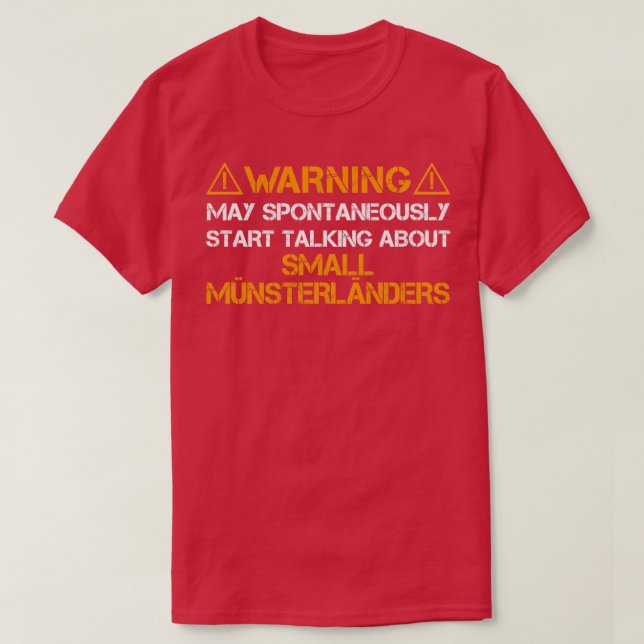 Small Mnsterlnder Warning T-Shirt (Design Front)