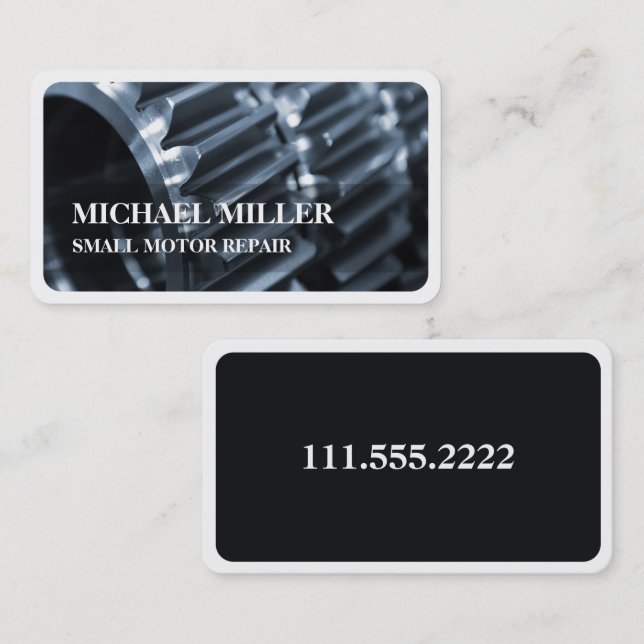 Small Motor Repair Business Card (Front/Back)