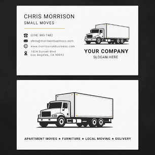 Small Moves Service Truck  Business Card