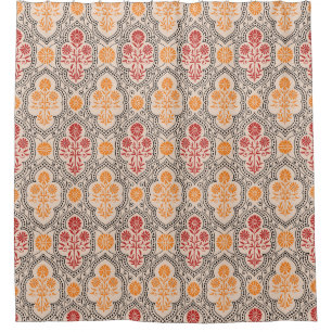 SMALL MUGHAL FLOWER PATTERN DESIGN BACKGROUND ARTp Shower Curtain
