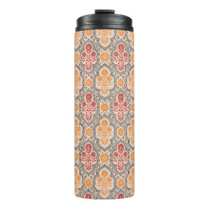 SMALL MUGHAL FLOWER PATTERN DESIGN BACKGROUND ARTp Thermal Tumbler