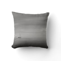 Small Offset Sailboat Pillow