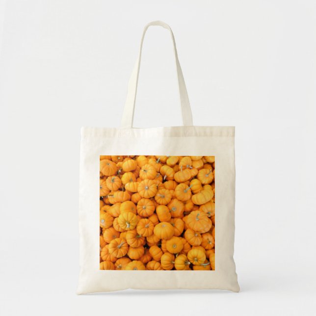 Small Orange Fall Harvest Pumpkins Tote Bag (Front)