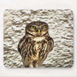 Small Owl In Camouflage Mouse Pad