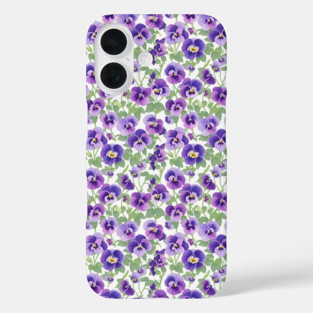 Small Pastel Purple Pansies Phone Case (Back)