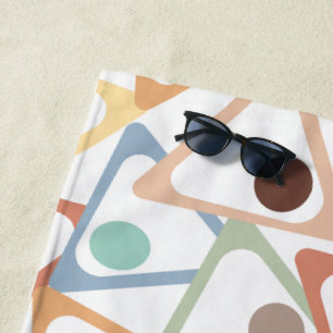 Small Pastel Triangles Beach Towel