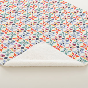 small patterns sherpa blanket