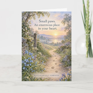 Small Paws Woodland Path Pet Loss Sympathy Card
