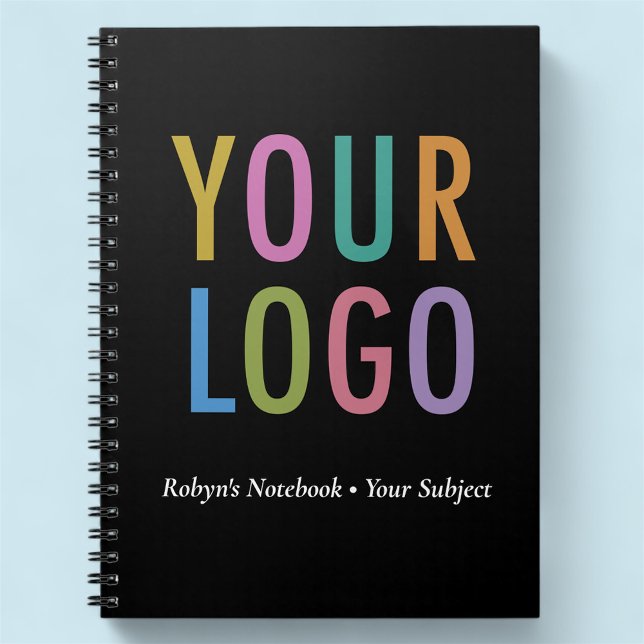 Small Personalized Notebook Custom Business Logo (MISOOK Small Black Notebook with Logo)