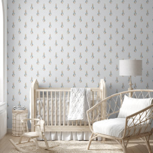 Small Peter the Rabbit Beatrix Potter Polka Dot  Wallpaper