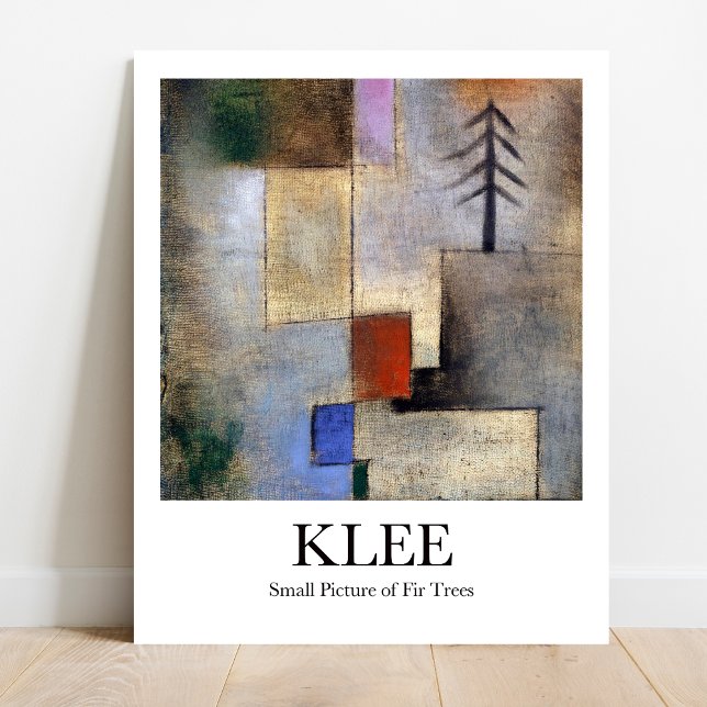 Small Picture of Fir Trees by Paul Klee Poster (Klee's captivating "Small Picture of Fir Trees"! Own this iconic abstract masterpiece.)