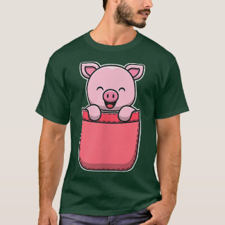 Small Pig In Pocket Cute Pigs Pigs  T-Shirt