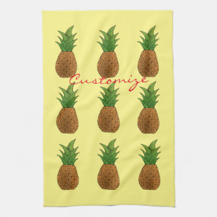 Small Pineapples Thunder_Cove Tea Towel