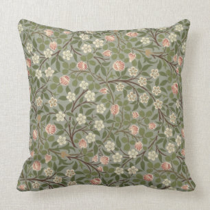 Small pink and white flower wallpaper design cushion