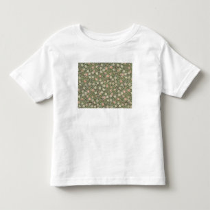 Small pink and white flower wallpaper design toddler T-Shirt