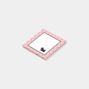 Small Pink Scottish Terrier Post It Notes