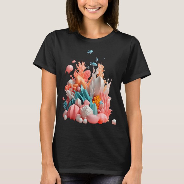 Small pink underwater world T-Shirt (Front)