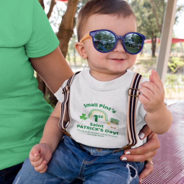 Small Pint's 1st St. Patrick's Day Fun Baby T-Shirt (Creator Uploaded)