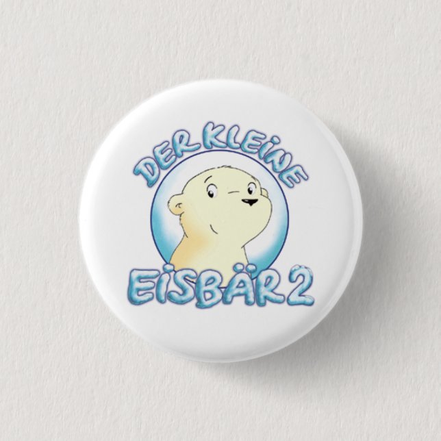 Small polar bear 2 3 cm round badge (Front)