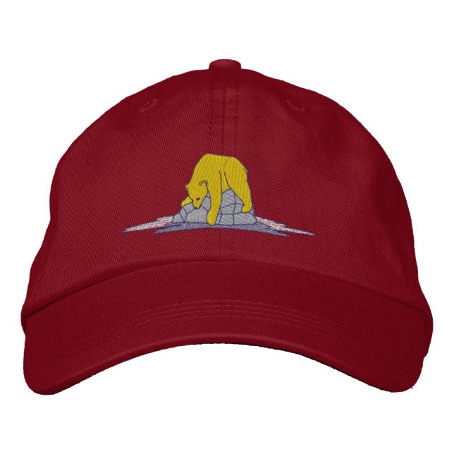 Small Polar Bear Embroidered Hat (Front)