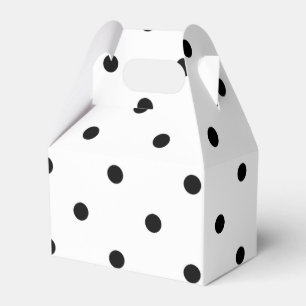 Small Polka Dots Pattern: Black & White Favour Box