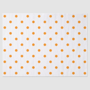 Small Polka Dots Pattern: Orange Tissue Paper