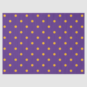 Small Polka Dots Pattern: Purple & Gold Tissue Paper