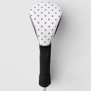 Small Polka Dots Pattern: Purple Golf Head Cover