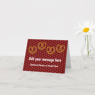 Small Pretzel Salty Snacks - Dotted - your text Card
