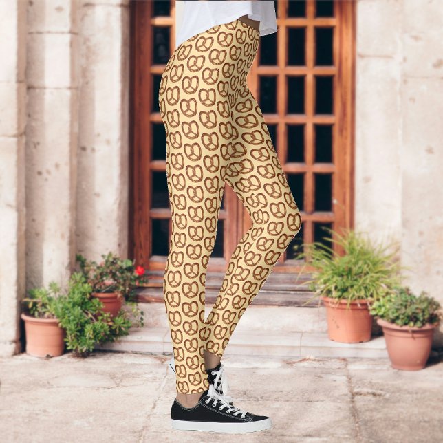 Small Pretzels Pattern - Crunchy Snacks any colour Leggings (Creator Uploaded)