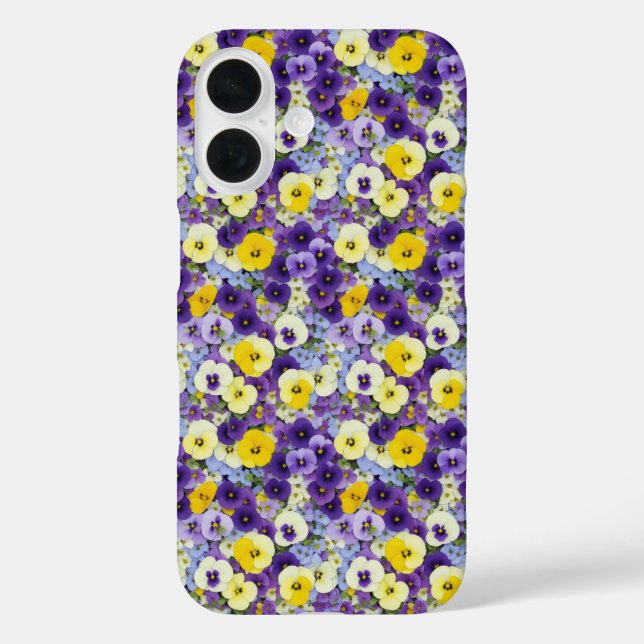 Small Purple and Yellow Pansies Phone Case (Back)