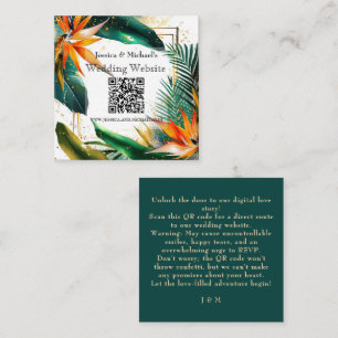Small, QR code Birds of Paradise Bliss Website  Enclosure Card