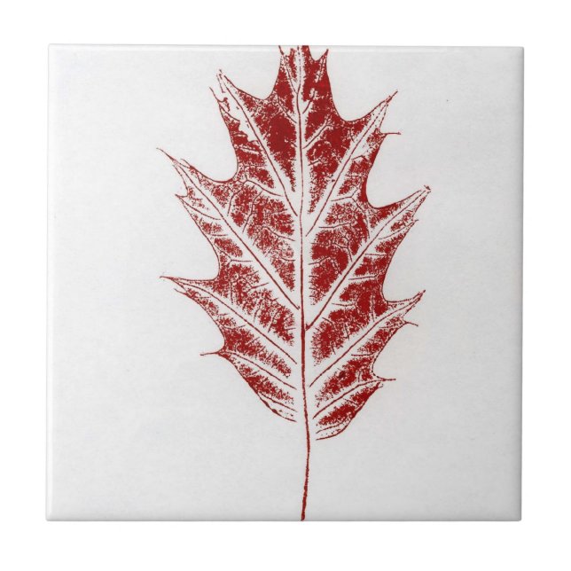 Small red autumn leaf tile (Front)