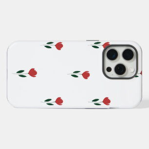 Small Red Flowers Pattern iPhone 15 Pro Max Case