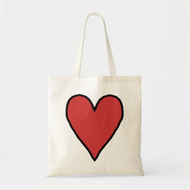 Small Red Heart of Love 10 Tote Bag (Front)
