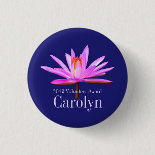 Small Round Button Volunteer Pink Water Lily