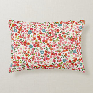 Small-scale flowers, calico style seamless backgro decorative cushion