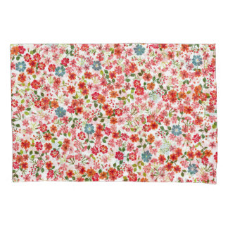 Small-scale flowers, calico style seamless backgro pillowcase