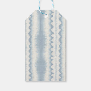 Small Scale Palest Blue Ikat on Cream Gift Tags