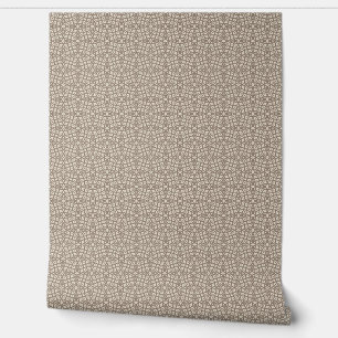 Small-Scale Taupe Abstract Geometric Mosaic Wallpaper