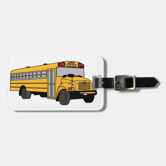 Small School Bus Luggage Tag (Front Horizontal)