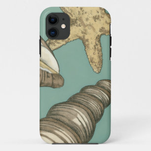 Small Shell Trio on Teal Case-Mate iPhone Case