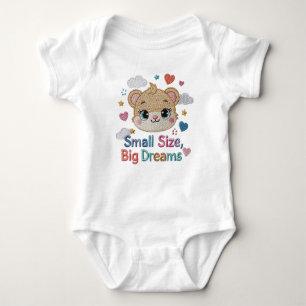 Small Size, Big Dreams 🐘💪✨ Baby Bodysuit
