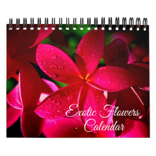 Small Size Exotic Flowers Calendar