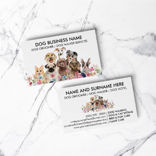 Small Size Medium Dog Trainer Business Card
